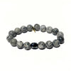 Gray Jasper Bracelet + Gunmetal Hematite