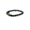 Red Tiger Eye + Hematite + Gold Rings | Protection + Energizing