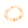 White Peach Druzy Quartz Crystal Bracelet