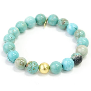 turquoise bracelet with gold 