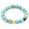 turquoise bracelet with gold 