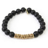 Onyx Crystal Bracelet | Matte + Brass Row