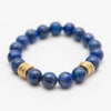 Lapis Lazuli Crystal Bracelet | Gold Rings