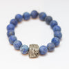 Lapis Lazuli Crystal Bracelet | Pyrite Center Stone