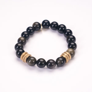 Grounded Health Turquoise & Obsidian Bracelet – ZEN By Karen Moore