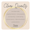 Clear Quartz Crystal Bracelet | Matte + Faceted Clear Quartz Center Stone