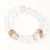 Clear Quartz Crystal Bracelet | Gold Rings