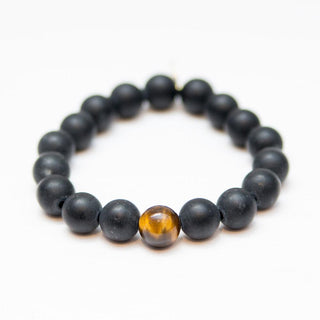 Matte Onyx Bracelet | Tiger Eye Bead