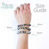 Aquamarine Crystal Bracelet Stack | Pyrite + Rose Quartz + Sterling Silver Karma Charm
